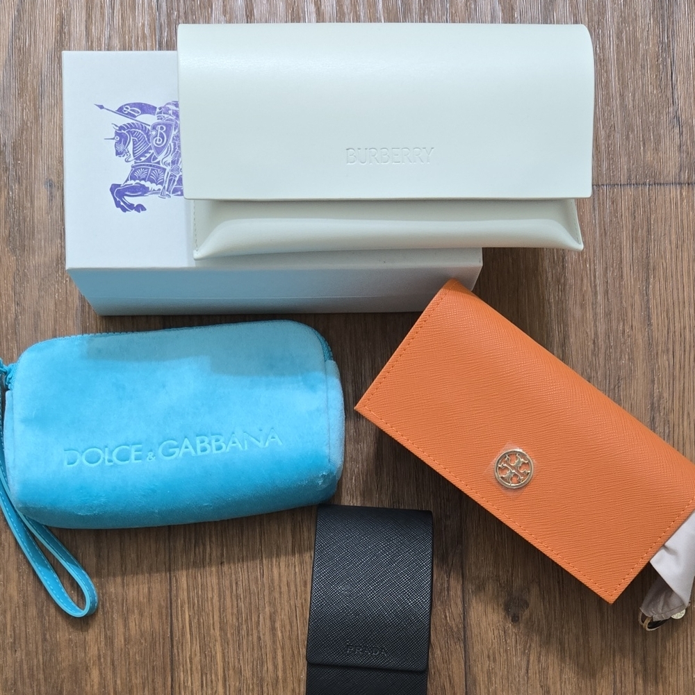 4 Luxury Brand Sunglass Cases Only/Brand New!